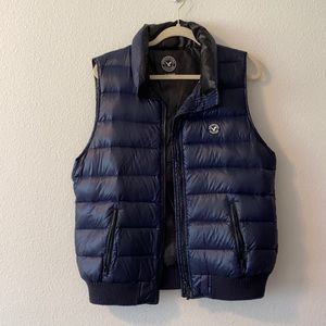 American Eagle puffer vest, navy blue, size XL